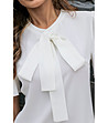 Ефектна бяла дамска блуза Selma-3 снимка