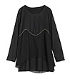 Черна дамска блуза с памук Evita-0 снимка