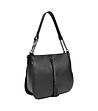 Елегантна черна дамска чанта от естествена кожа Ambala-3 снимка