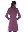 Дамско палто с вълна Ivon в тъмен цвят пепел от рози -1 снимка
