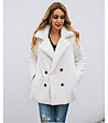 Бяло дамско палто от еко каракул Silena-0 снимка