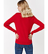 Червен дамски кашмирен пуловер Nara-1 снимка