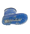 Сини гумени детски ботуши с принт Космос и LED светлини-3 снимка