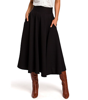 Черна пола с джобове Vivi снимка