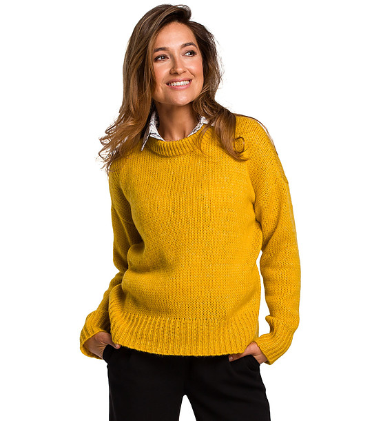 Дамски пуловер Gladys в жълто снимка