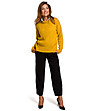 Дамски пуловер Gladys в жълто-2 снимка