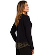Черен памучен дамски пуловер Karina-1 снимка