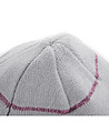 Светлосива шапка с контрастни линии в розов нюанс Abene 2-2 снимка