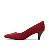 Тъмночервени дамски велурени обувки Linvale-2 снимка