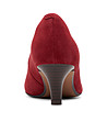 Тъмночервени дамски велурени обувки Linvale-4 снимка