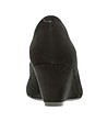Черни дамски велурени обувки на платформа Flores Tulip-3 снимка