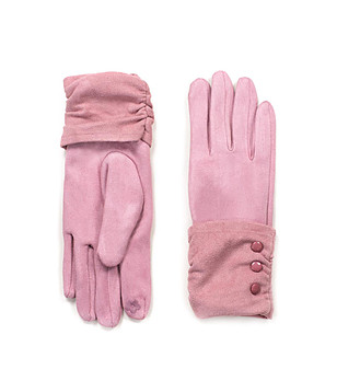 Дамски ръкавици в розово Lina снимка