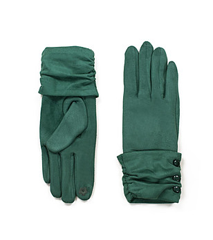 Дамски ръкавици в зелено Lina снимка