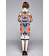 Многоцветна ефектна рокля с имитация на блуза и пола Paris-1 снимка