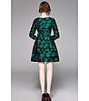 Черна рокля на зелени цветя Regina-1 снимка