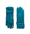 Дамски ръкавици в цвят петрол Lina-0 снимка
