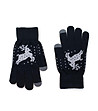 Черни unisex ръкавици с еленче Ilano-0 снимка