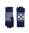 Мъжки зимни ръкавици в тъмносиньо и бяло Tomy-0 снимка