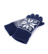 Мъжки зимни ръкавици в тъмносиньо и бяло Tomy-1 снимка