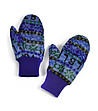 Дамски ръкавици в синьо с принт Elina-0 снимка