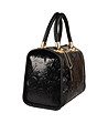 Черна дамска кожена чанта с релеф Aghati-2 снимка