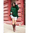 Зелен дамски топъл пуловер Alseia-0 снимка