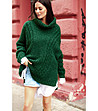 Зелен дамски топъл пуловер Alseia-1 снимка