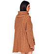 Тъмнобежов дамски топъл пуловер Alseia-1 снимка