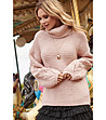 Светлорозов дамски пуловер Letizia-2 снимка