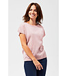 Розова дамска блуза с лъскави нишки Netty-0 снимка