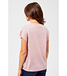 Розова дамска блуза с лъскави нишки Netty-1 снимка