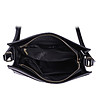 Черна дамска кожена чанта за рамо-3 снимка