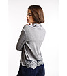 Дамски пуловер в сив меланж Aliza-1 снимка