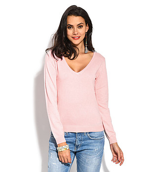 Дамски пуловер Brita в розово снимка