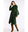 Стилно дамско палто в цвят каки от вълна и кашмир Odilia-0 снимка