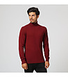 Мъжки поло пуловер в бордо Mark-0 снимка