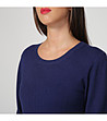 Дамски пуловер с кашмир Leonie в син нюанс-2 снимка