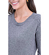 Дамски сив пуловер с кашмир Marika-3 снимка
