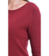 Дамски пуловер с кашмир Marika в цвят бордо-3 снимка