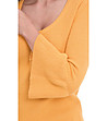 Дамски жълт пуловер с кашмир Paris-3 снимка