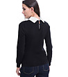 Черен дамски пуловер с кашмир Lenora-1 снимка