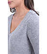 Топъл дамски сив пуловер Goya-3 снимка
