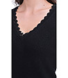 Дамски пуловер в черно Magnat-3 снимка