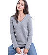 Дамски пуловер в сиво Magnat-0 снимка