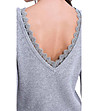 Ефектен дамски пуловер в сиво Serena-3 снимка