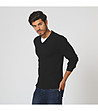 Черен мъжки пуловер с кашмир и коприна Adrian-0 снимка
