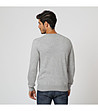 Светлосив мъжки пуловер с кашмир и коприна Adrian-1 снимка