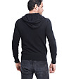 Черен мъжки пуловер с качулка Gino-2 снимка