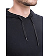 Черен мъжки пуловер с качулка Gino-3 снимка