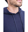 Тъмносин мъжки пуловер с качулка Gino-3 снимка